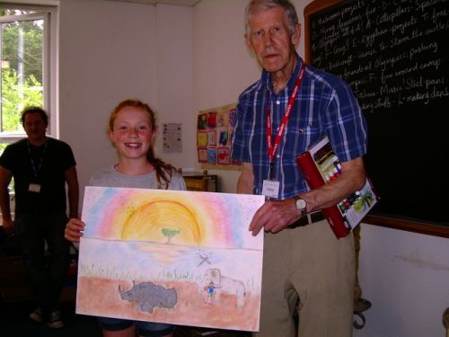 The late Lion Keith Worters with the winning Peace Poster 2018