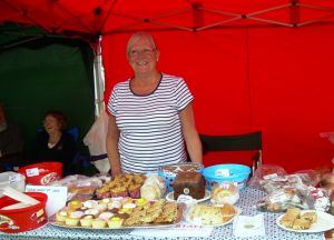 Jenny with the cake stall