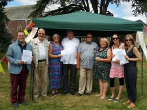 President Lion Mike with members of our club,with Sue and Councillor Rob