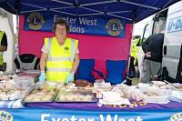 Lion Sue on Cake stall,Tedburn Fair