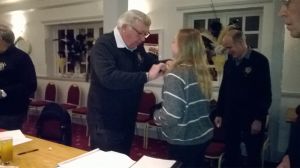 Aimee being badged up as a Lion Aimee being badged up as a Lion