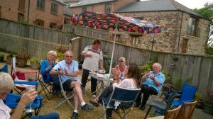 Lion Members , Family, and Friends watching the proceedings