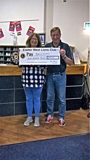 cheque presented to Balloons charity cheque presented to Balloons charity