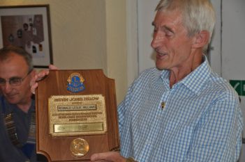 Lion Reg proudly receiving his MJF Award